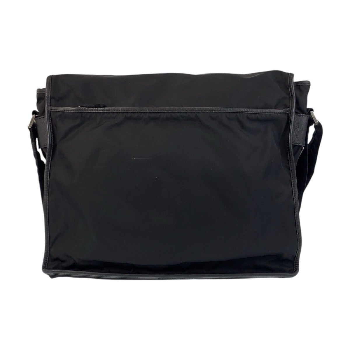 16816
PRADA プラダ テスート 三角ロゴプレート ブラック 黒 シルバー金具 ナイロン ショルダーバッグ メッセンジャーバッグ  メンズ ABP50