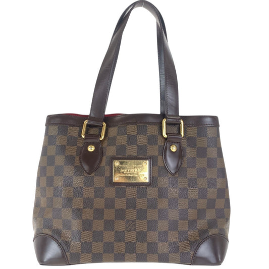 16819
LOUIS VUITTON ルイヴィトン ダミエ ハムステッドPM ブラウン レッド ゴールド金具 PVC / レザー N51205 トートバッグ ショルダーバッグ  レディース AB56