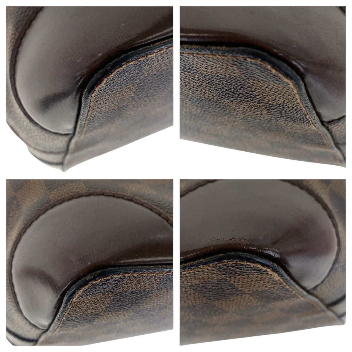 16819
LOUIS VUITTON ルイヴィトン ダミエ ハムステッドPM ブラウン レッド ゴールド金具 PVC / レザー N51205 トートバッグ ショルダーバッグ  レディース AB56