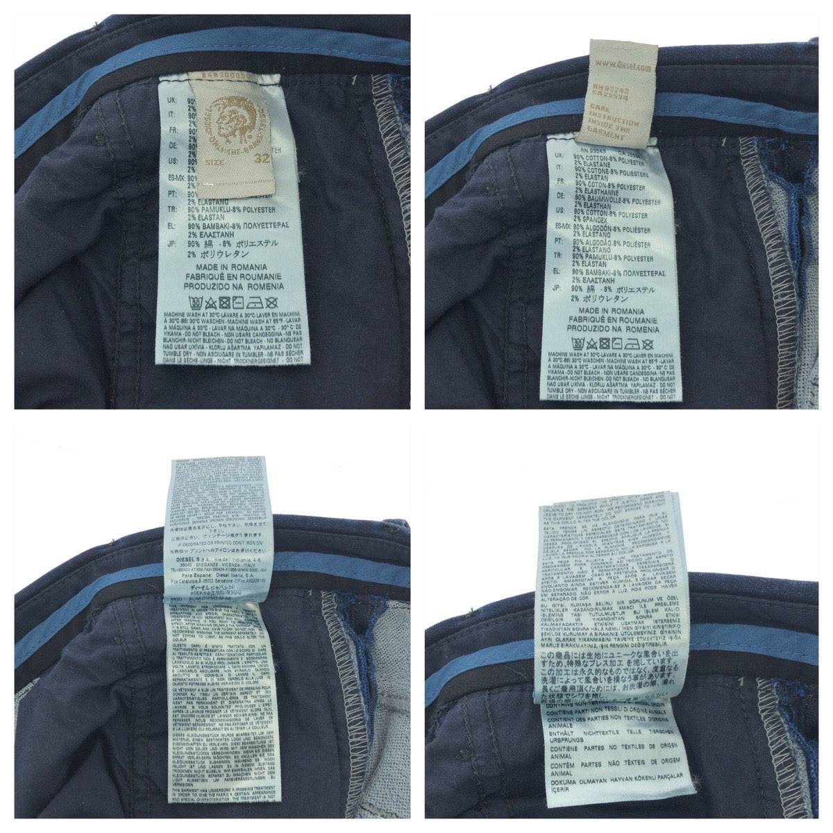 16820
DIESEL ディーゼル サイズ32 デニム ブラック金具 コットンデニム デニムパンツ  メンズ ABP6
