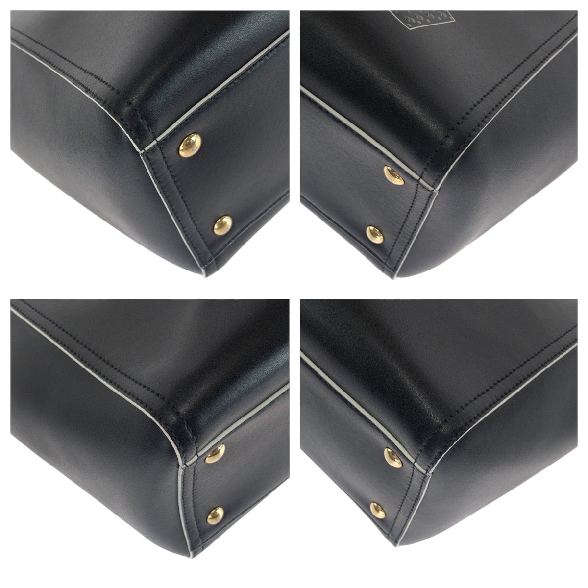 16822
Salvatore Ferragamo サルヴァトーレフェラガモ ボニーレタリングロゴ ブラック 黒 ホワイト シルバー金具 レザー 21 G284 トートバッグ ハンドバッグ  レディース