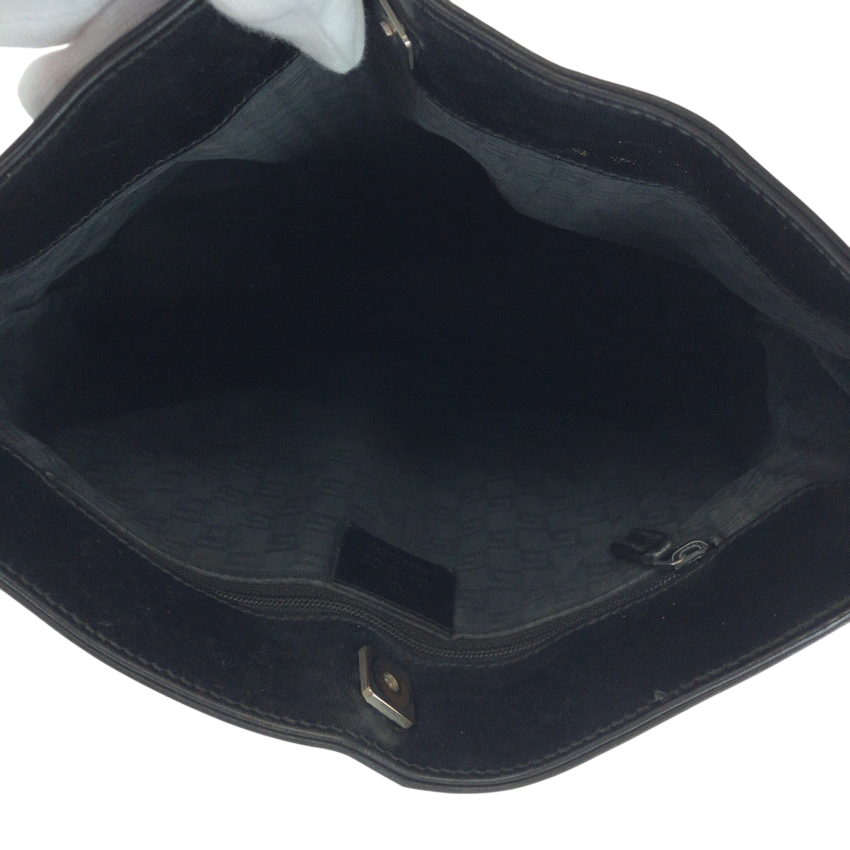 16824
GUCCI グッチ シェリーライン ブラック 黒 グリーン レッド シルバー金具 スウェード / レザー 33900 ワンショルダーバッグ  レディース AB32