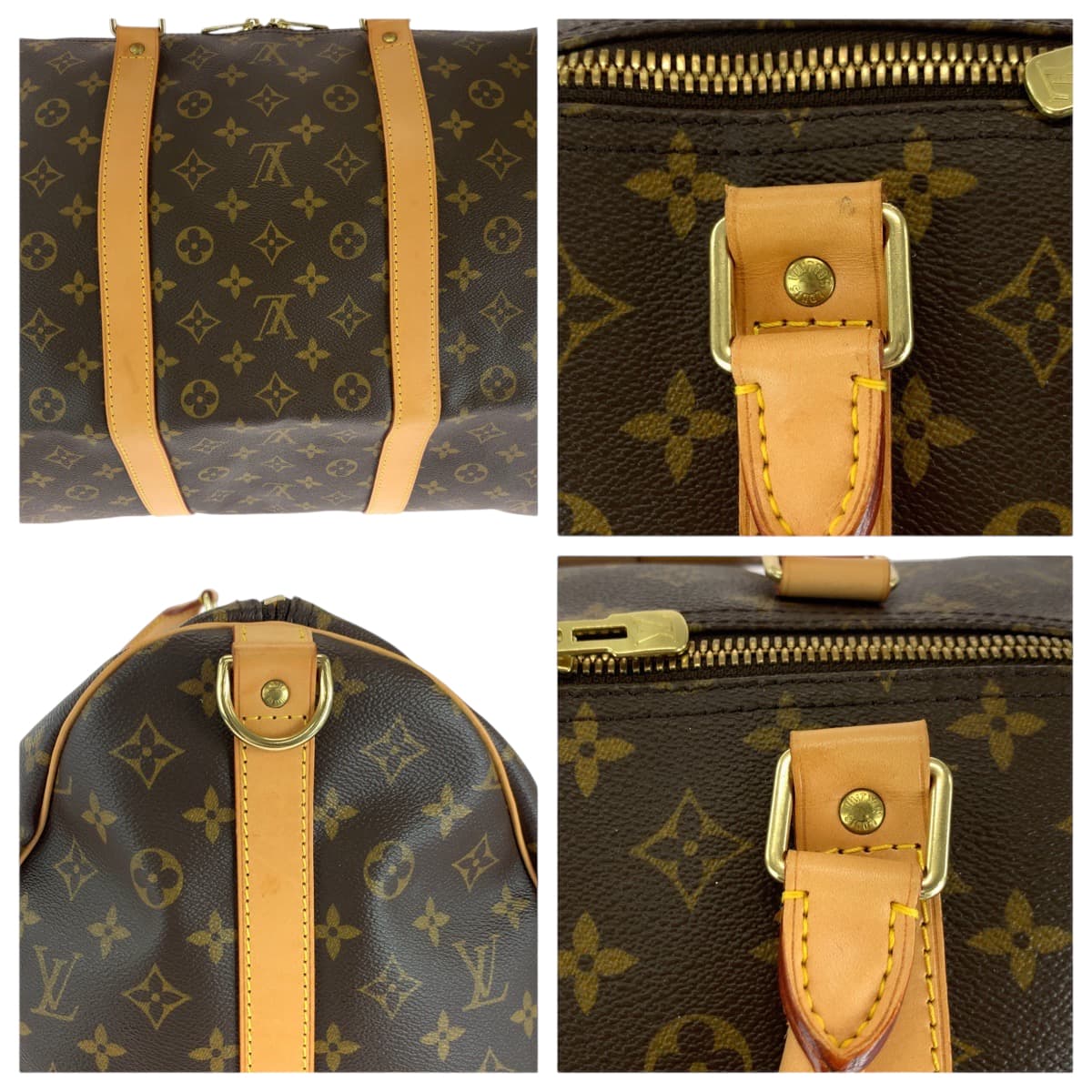 16825
LOUIS VUITTON ルイヴィトン モノグラム キーポル60 バンドリエール 男女兼用 ブラウン ゴールド金具 PVC M41412 ボストンバッグ ハンドバッグ 2way  レディース A200