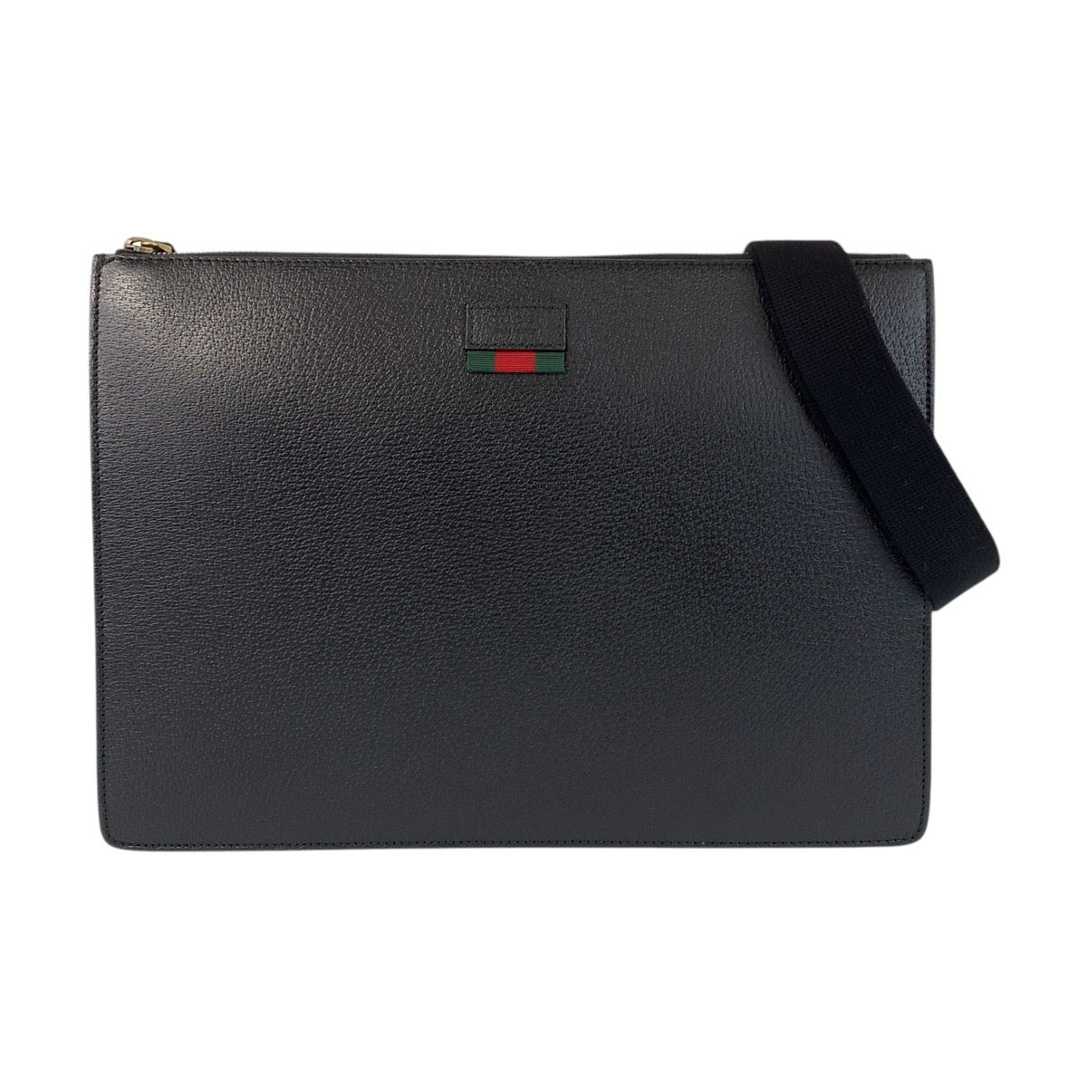 16832
GUCCI グッチ シェリーライン ブラック 黒 ゴールド金具 レザー 450976 ショルダーバッグ クラッチバッグ 2way  メンズ A70