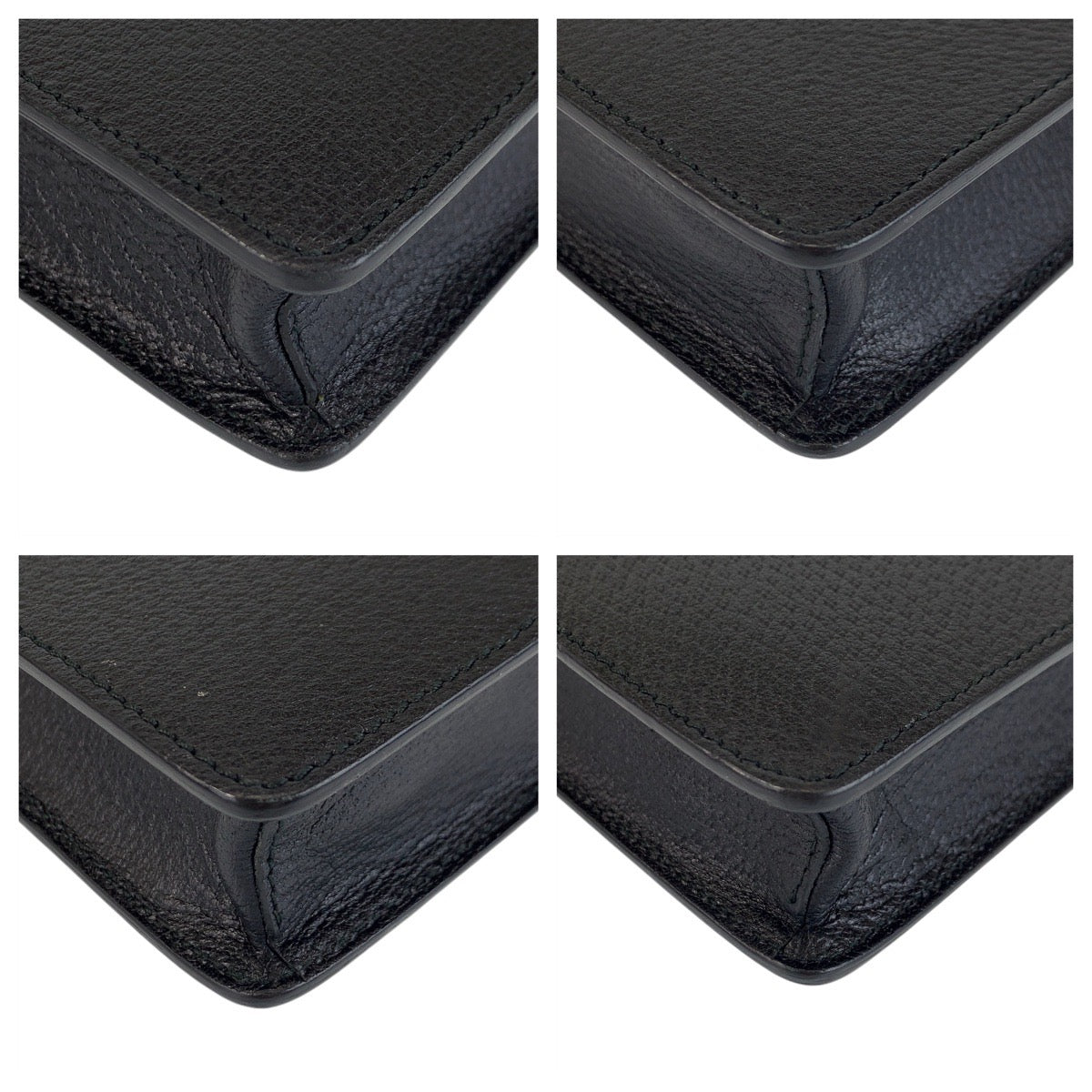 16832
GUCCI グッチ シェリーライン ブラック 黒 ゴールド金具 レザー 450976 ショルダーバッグ クラッチバッグ 2way  メンズ A70