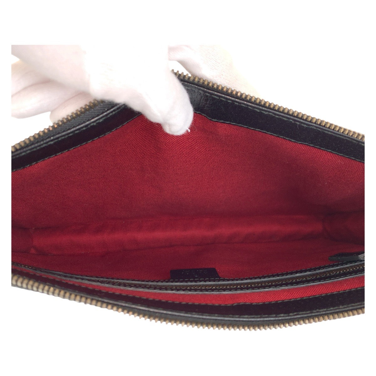 16832
GUCCI グッチ シェリーライン ブラック 黒 ゴールド金具 レザー 450976 ショルダーバッグ クラッチバッグ 2way メンズ A70