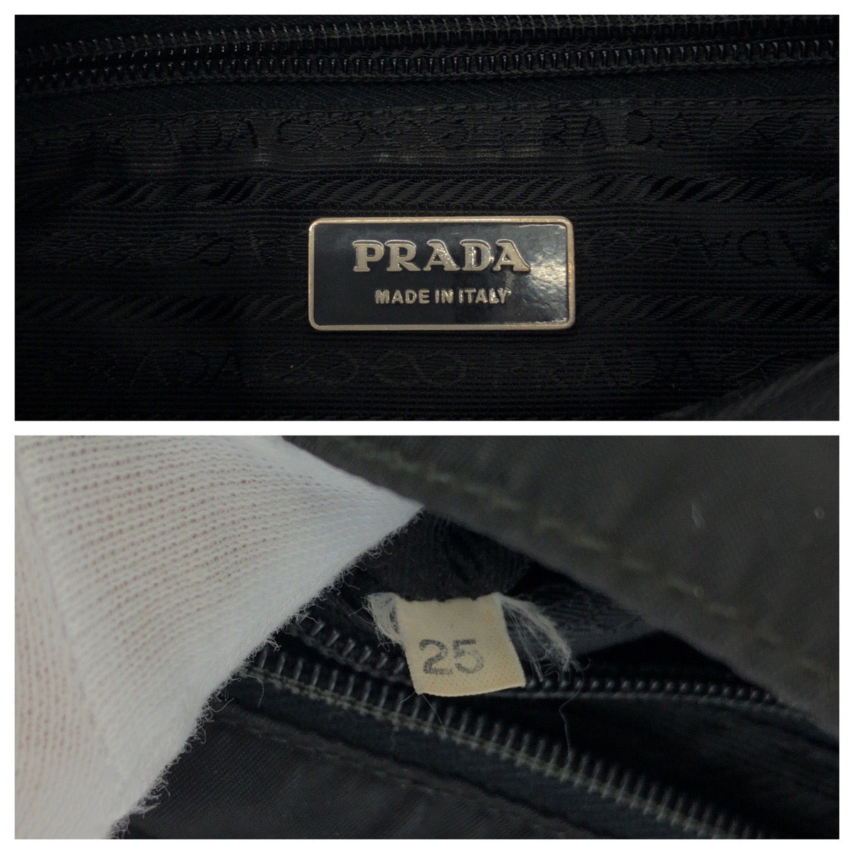 16833
PRADA プラダ テスート 三角ロゴプレート ブラック 黒 シルバー金具 ナイロン ショルダーバッグ サコッシュ  レディース ABP35