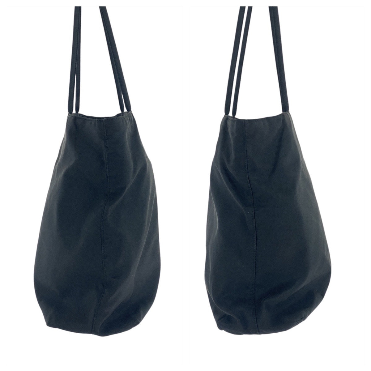 16837
PRADA プラダ テスート 三角ロゴプレート ブラック 黒 シルバー金具 ナイロン トートバッグ ショルダーバッグ  レディース ABP42