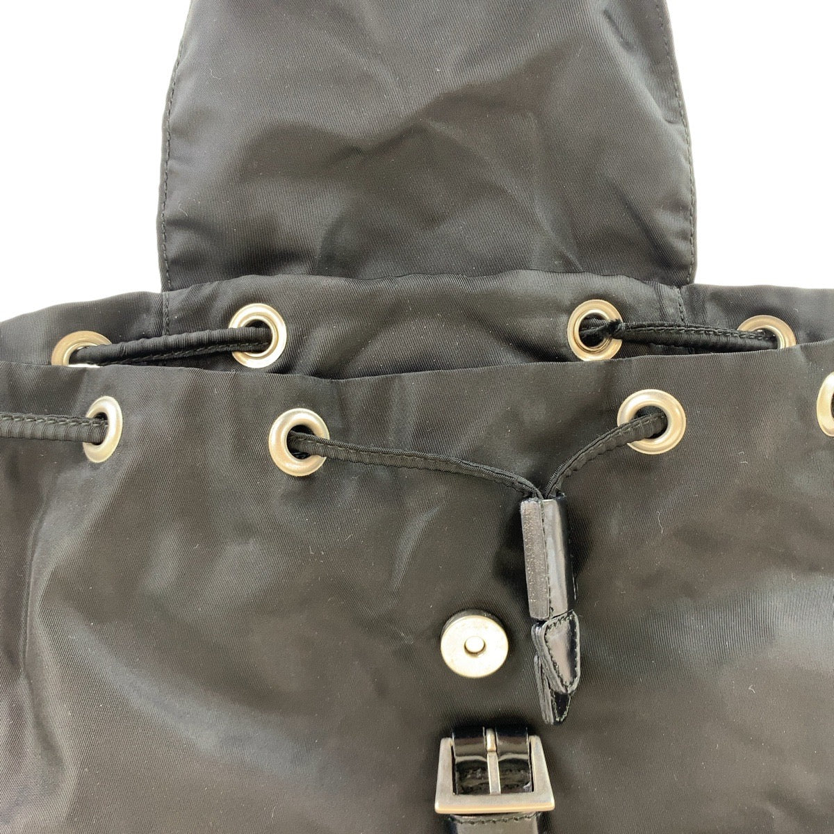 16850
PRADA プラダ テスート 三角ロゴプレート ブラック 黒 シルバー金具 ナイロン リュックサック バックパック  レディース ABP40