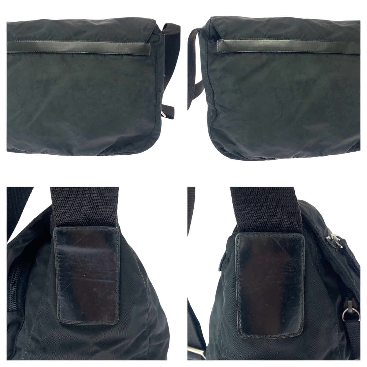 16853
PRADA プラダ テスート 三角ロゴプレート ブラック 黒 シルバー金具 ナイロン 1BD671 ショルダーバッグ メッセンジャーバッグ  メンズ AB39