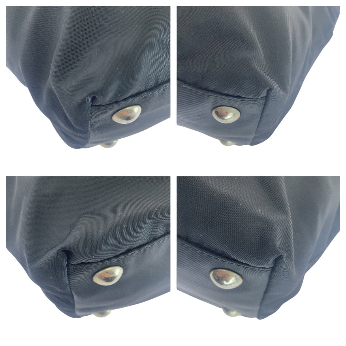 16858
PRADA プラダ テスート 三角ロゴプレート ブラック 黒 シルバー金具 ナイロン / レザー トートバッグ ショルダーバッグ  レディース ABP39