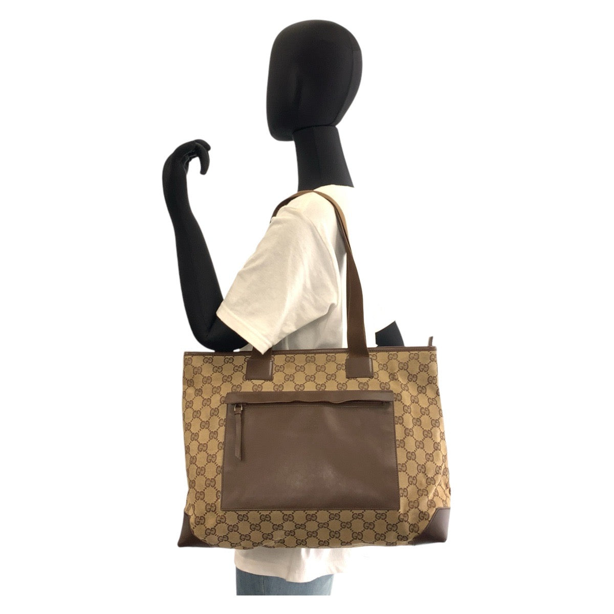 16862
GUCCI グッチ ブラウン ベージュ GGキャンバス / レザー 019 0426 トートバッグ ショルダーバッグ  レディース AB26