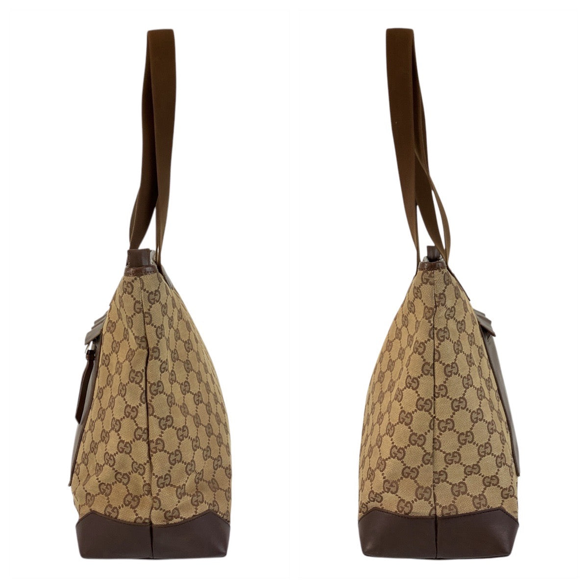 16862
GUCCI グッチ ブラウン ベージュ GGキャンバス / レザー 019 0426 トートバッグ ショルダーバッグ  レディース AB26