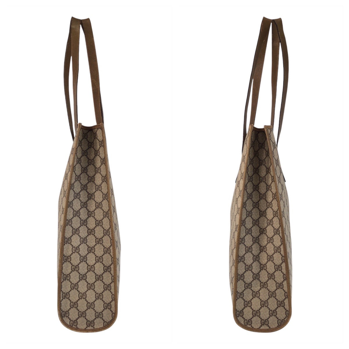 16864
GUCCI グッチ ヴィンテージ オールドグッチ ベージュ ゴールド金具 GGスプリームキャンバス / レザー 92 02 998 トートバッグ ショルダーバッグ  レディース AB35