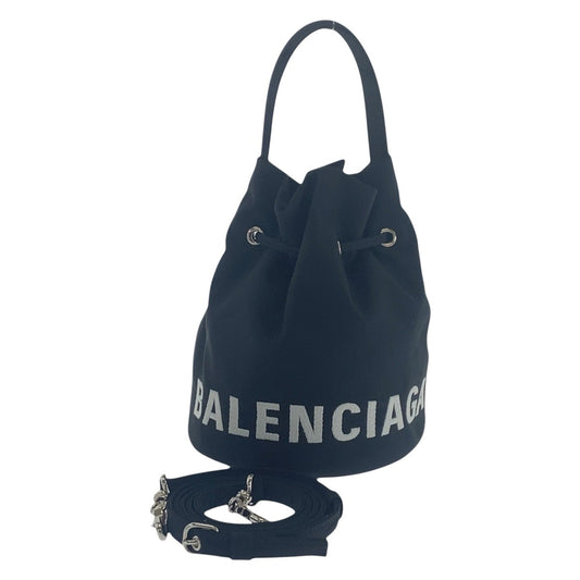 16866
BALENCIAGA バレンシアガ ブラック シルバー金具 ナイロン 619458 巾着 ショルダーバッグ ハンドバッグ 2WAY  レディース