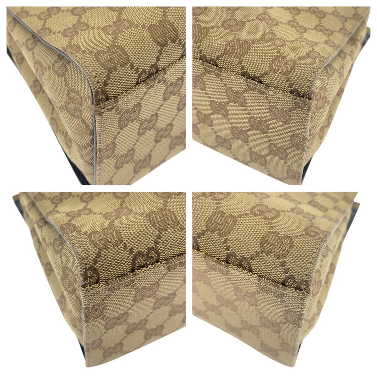 16868
GUCCI グッチ バンブー ベージュ ブラック シルバー金具 GGキャンバス 002 1016 トートバッグ ハンドバッグ  レディース ABP44