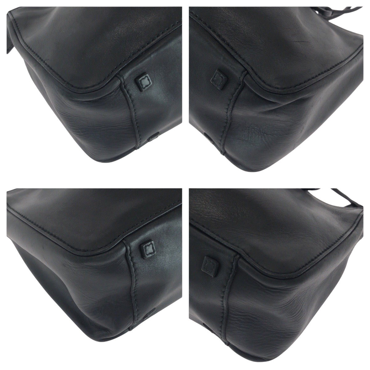 16871
GUCCI グッチ ブラック 黒 ゴールド金具 レザー 94898 トートバッグ ハンドバッグ  レディース AB21