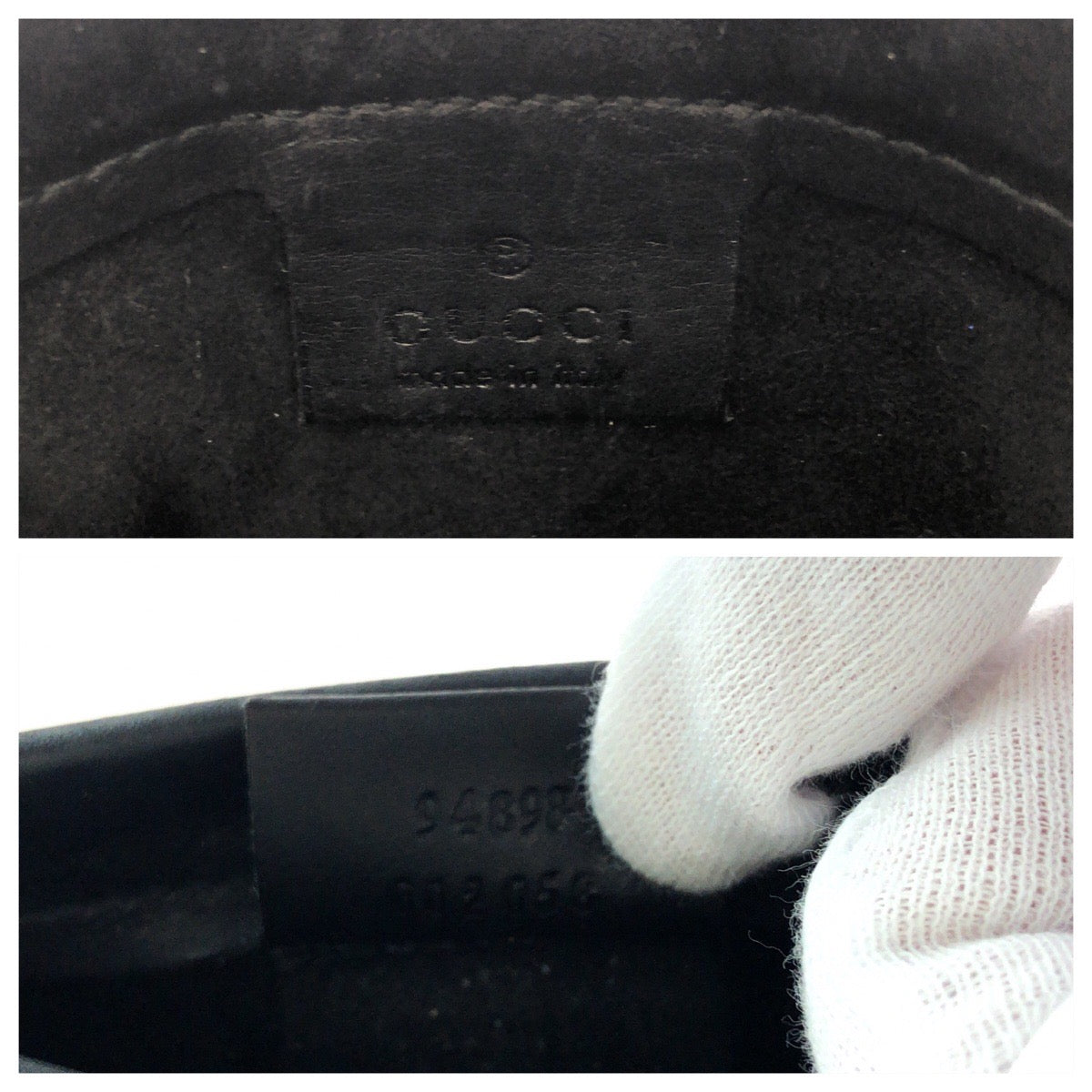 16871
GUCCI グッチ ブラック 黒 ゴールド金具 レザー 94898 トートバッグ ハンドバッグ  レディース AB21