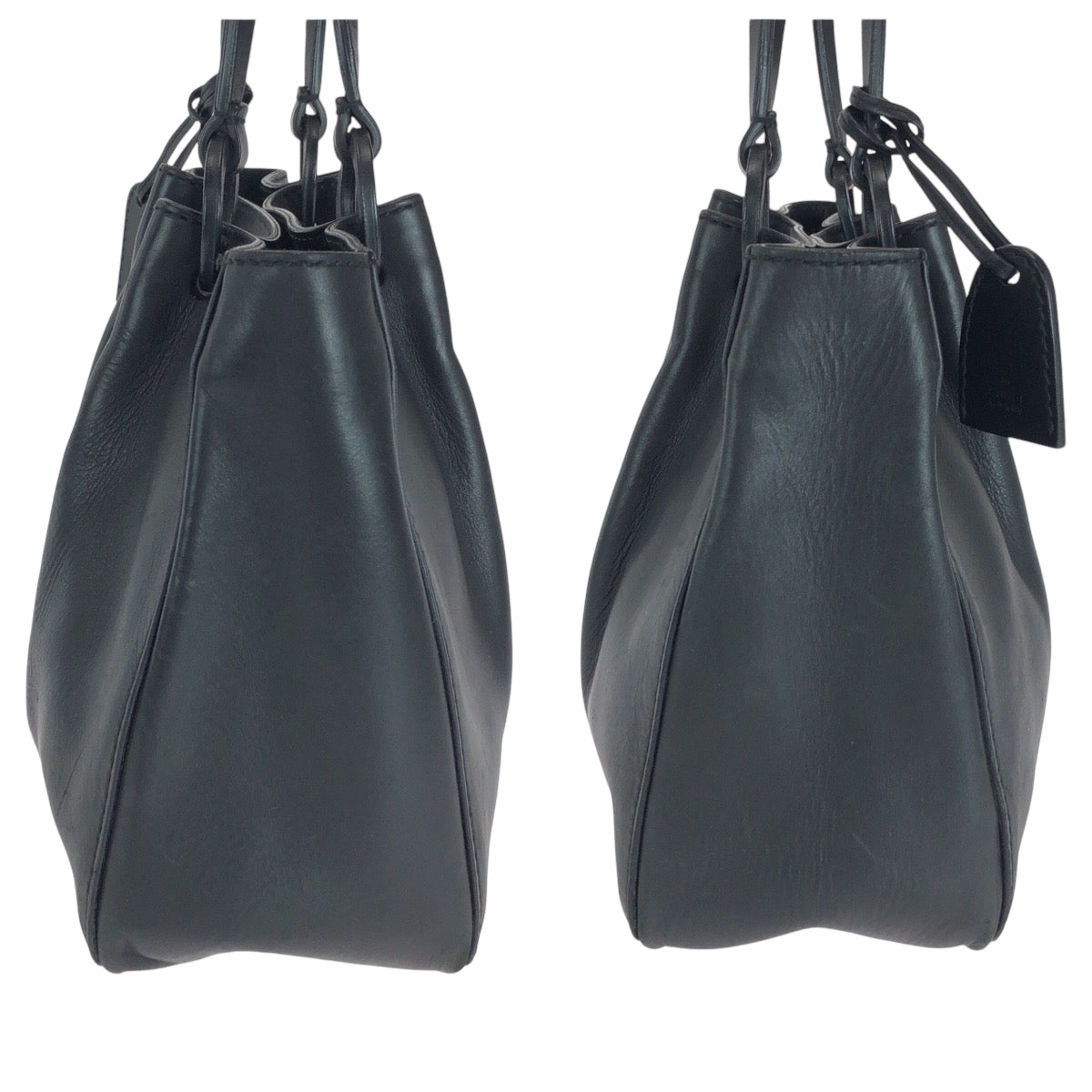 16871
GUCCI グッチ ブラック 黒 ゴールド金具 レザー 94898 トートバッグ ハンドバッグ  レディース AB21