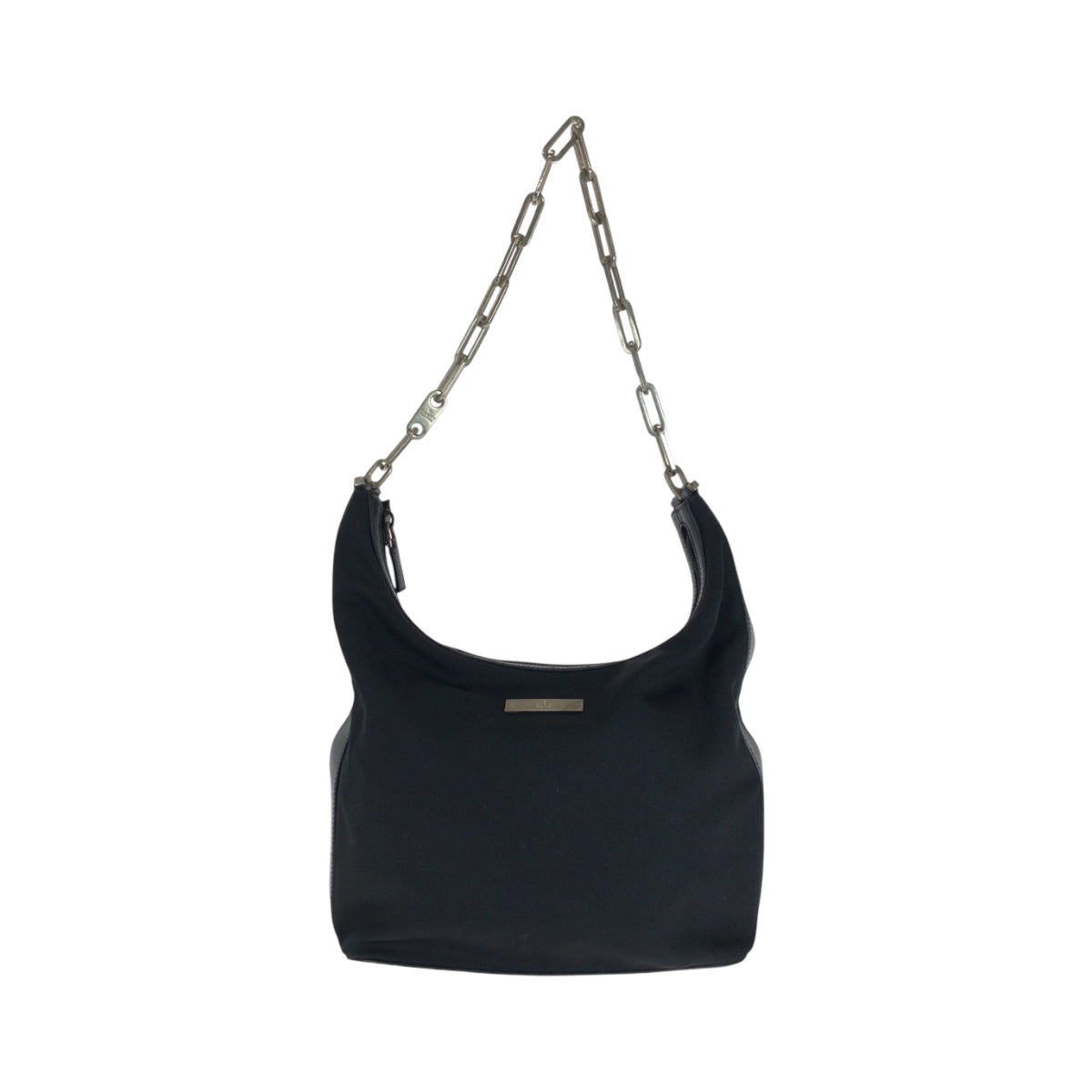 16872
GUCCI グッチ ブラック 黒 シルバー金具 ナイロン 001 3374 チェーンショルダーバッグ  レディース ABP29