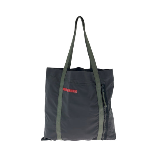 16876
PRADA プラダ プラダスポーツ グレー  ナイロン 4VA114 トートバッグ ショルダーバッグ  レディース