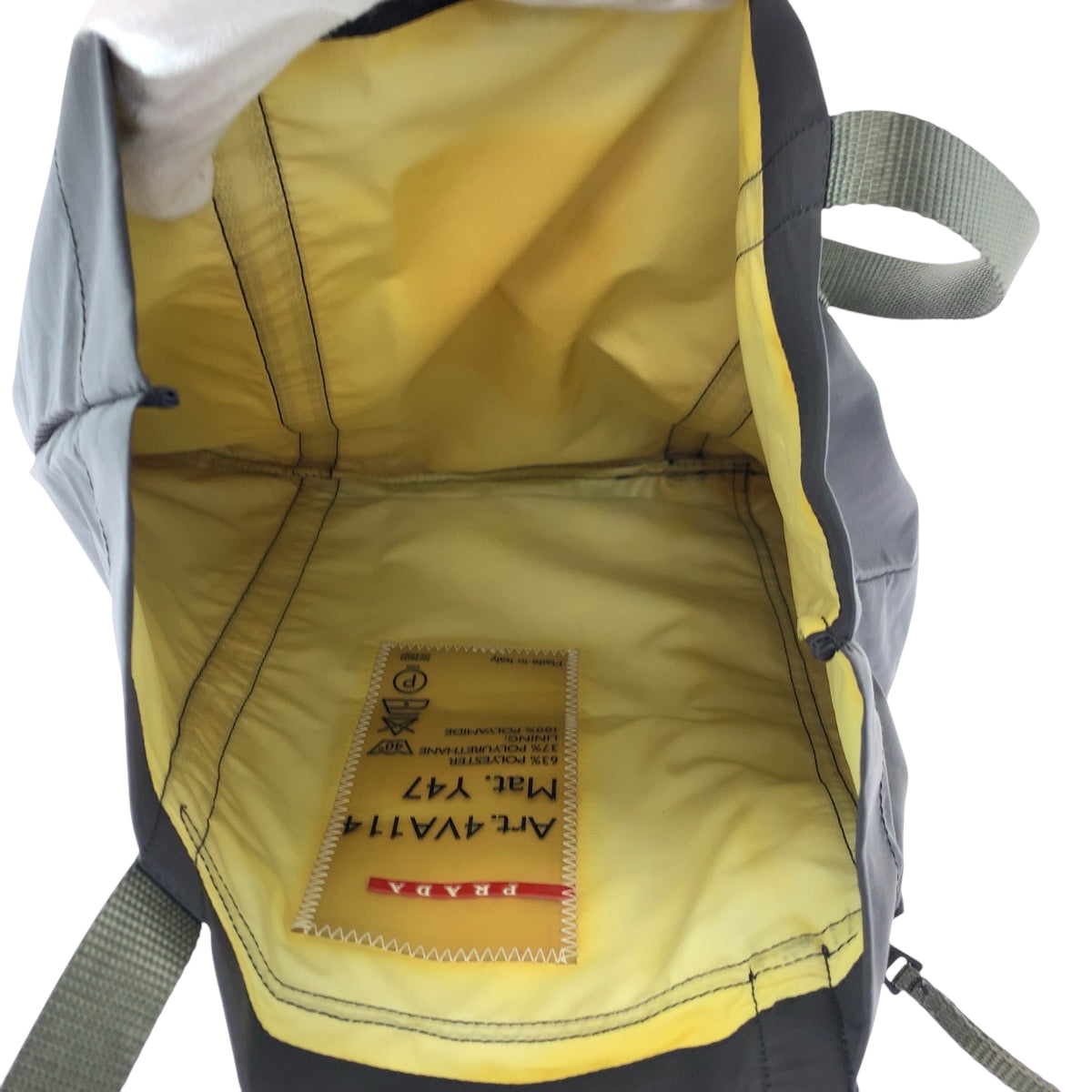 16876
PRADA プラダ プラダスポーツ グレー  ナイロン 4VA114 トートバッグ ショルダーバッグ  レディース