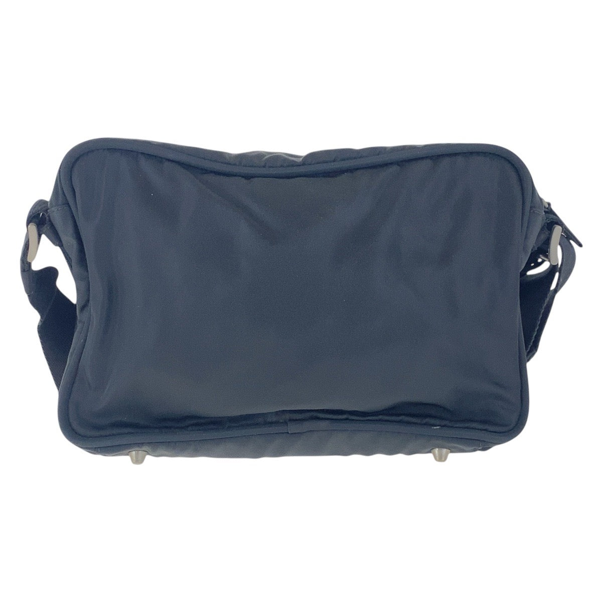 16878
PRADA プラダ テスート 三角ロゴプレート ブラック 黒 シルバー金具 ナイロン B7558 斜め掛け ショルダーバッグ 男女兼用  レディース AB36