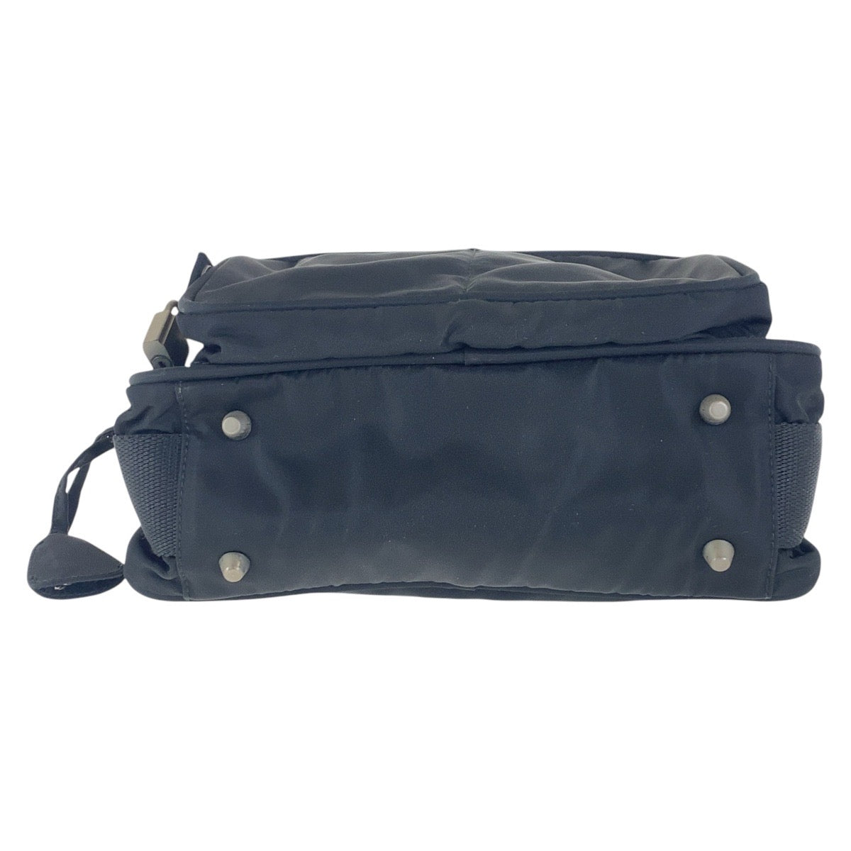 16878
PRADA プラダ テスート 三角ロゴプレート ブラック 黒 シルバー金具 ナイロン B7558 斜め掛け ショルダーバッグ 男女兼用  レディース AB36