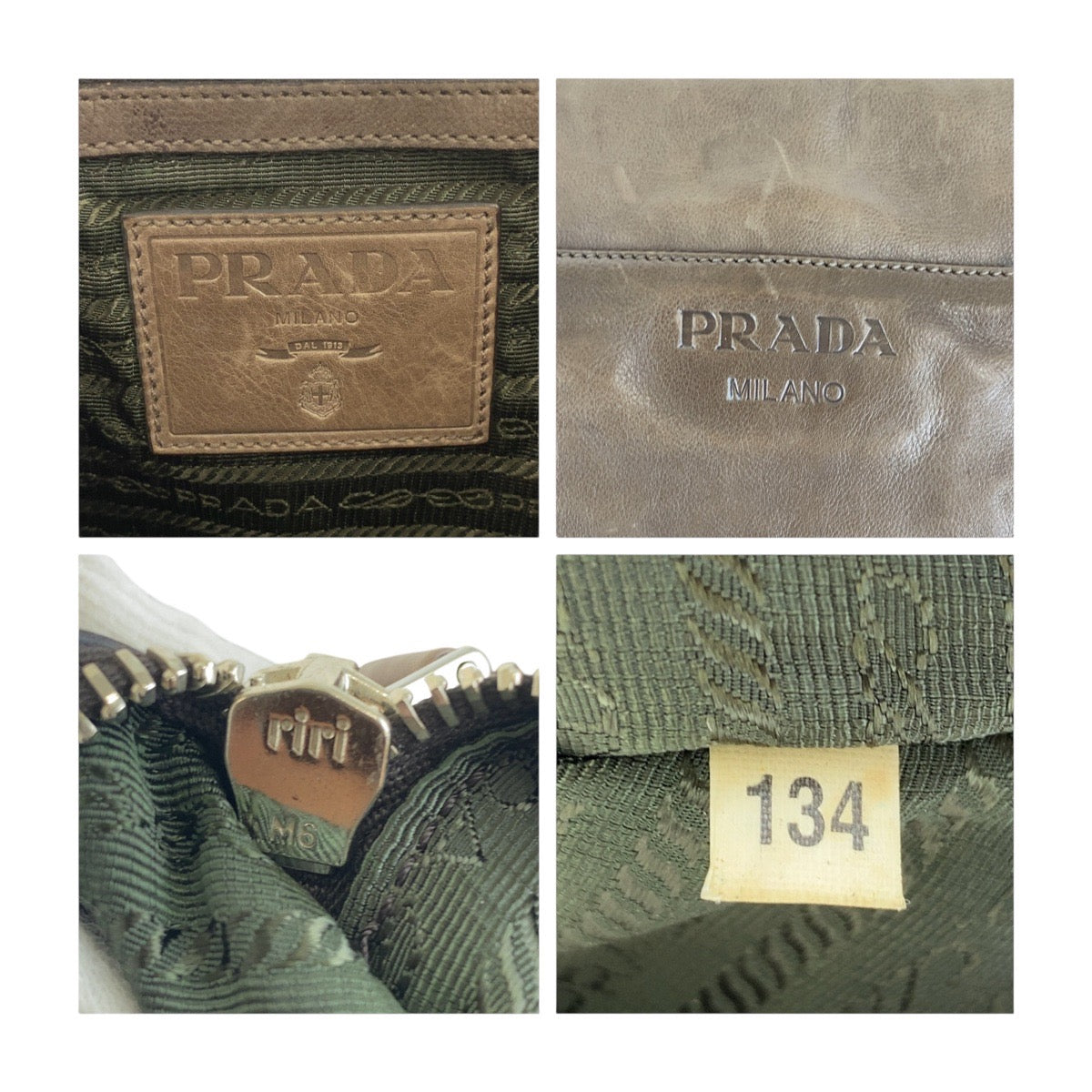 16880
PRADA プラダ ブラウン シルバー金具 レザー 斜め掛け ショルダーバッグ 男女兼用  メンズ AB39