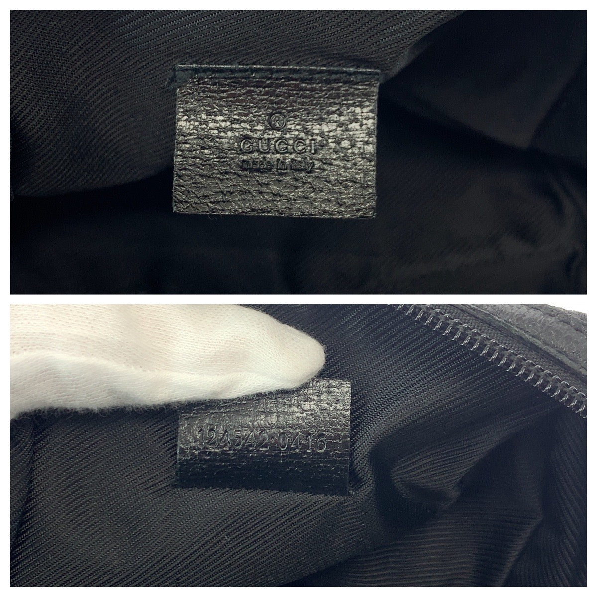 16882
GUCCI グッチ ブラック 黒 シルバー金具 GGキャンバス 124542 ハンドバッグ  レディース ABP38