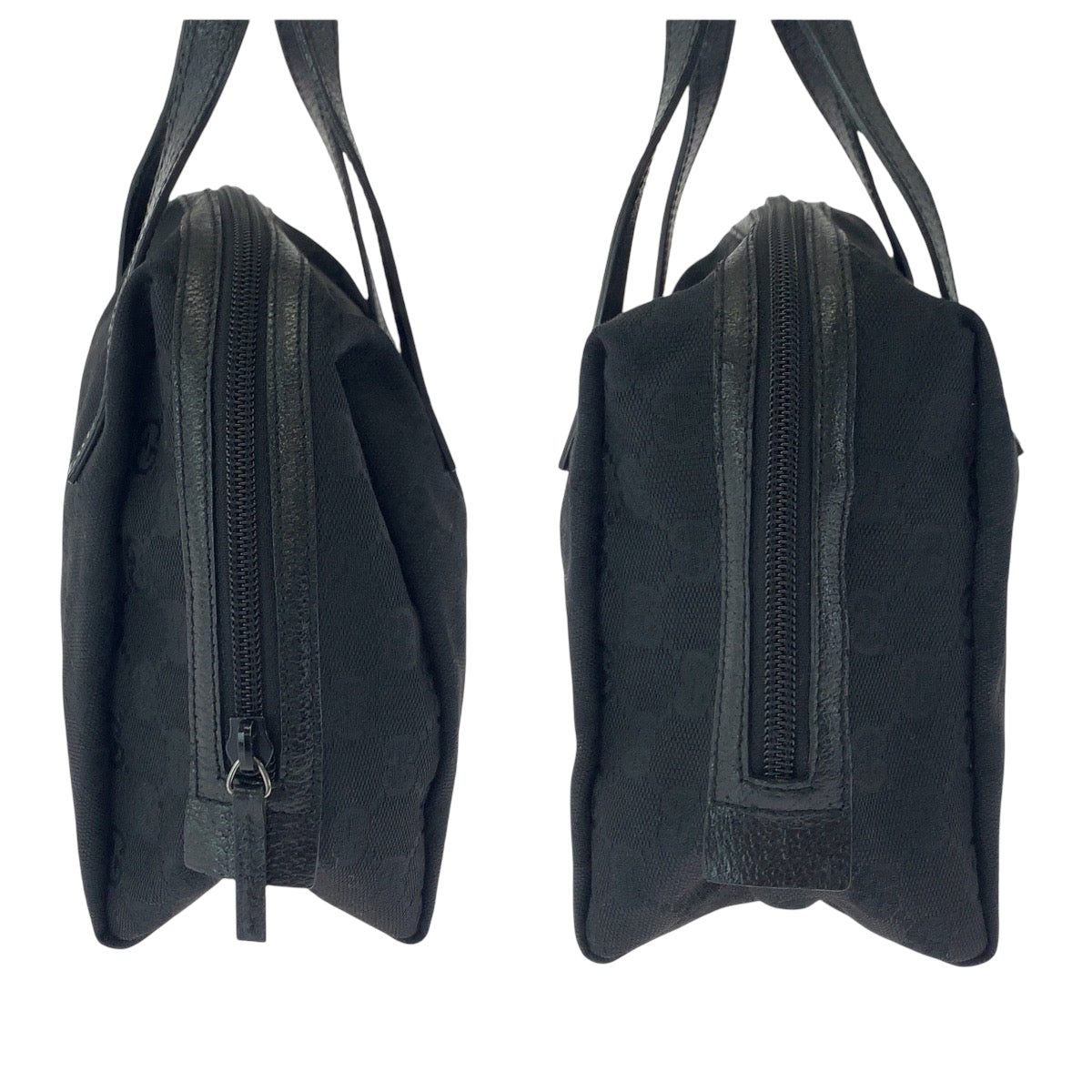 16882
GUCCI グッチ ブラック 黒 シルバー金具 GGキャンバス 124542 ハンドバッグ  レディース ABP38