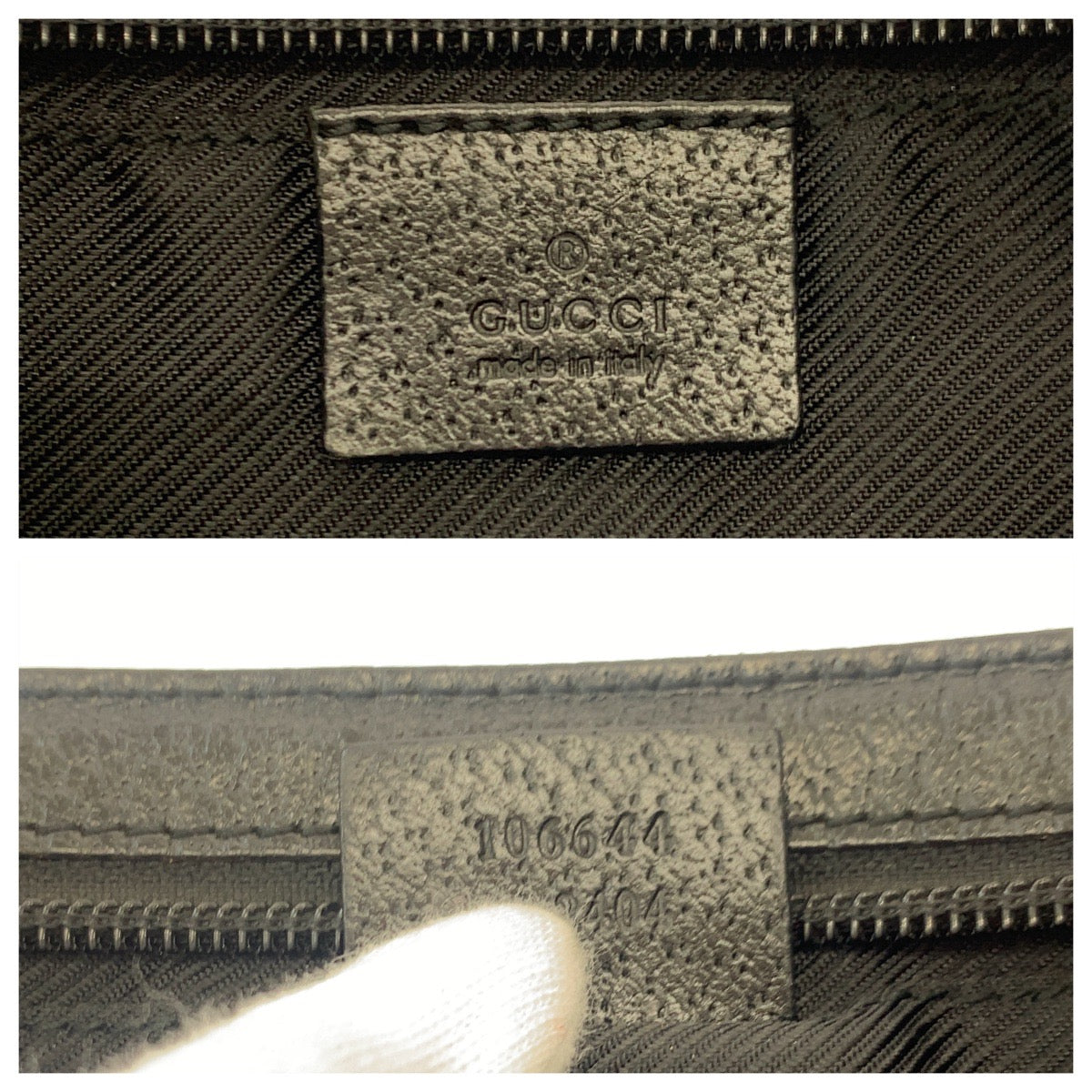 16885
GUCCI グッチ ブラック 黒 シルバー金具 GGキャンバス 106644 ハンドバッグ アクセサリーポーチ レディース ABP39