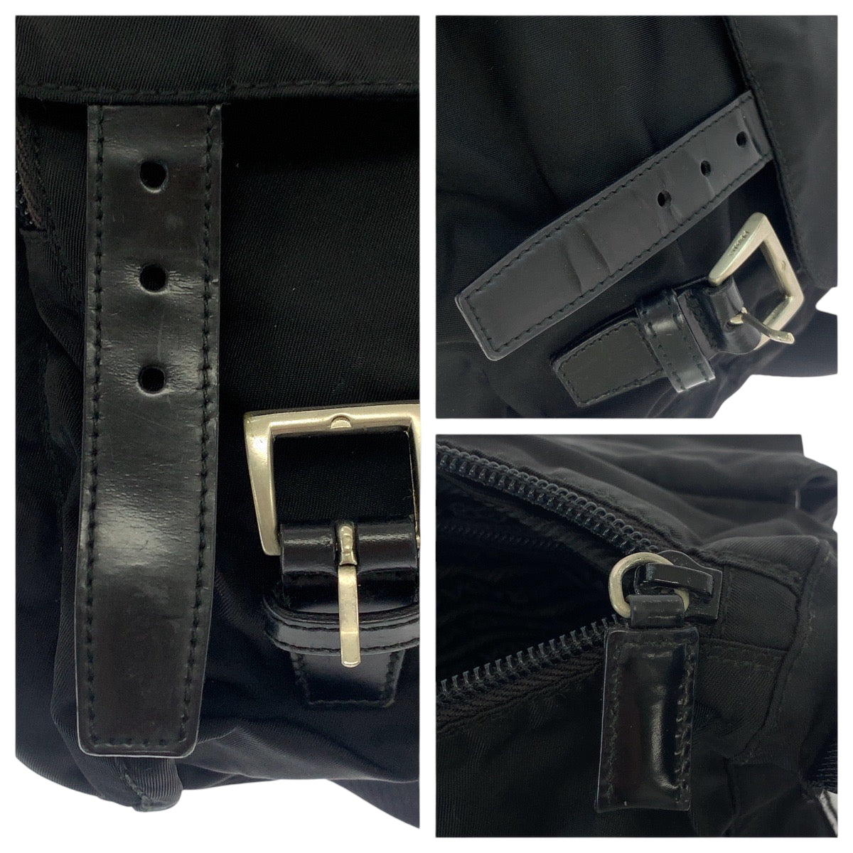 16890
PRADA プラダ テスート 三角ロゴプレート ブラック 黒 シルバー金具 ナイロン 1BD671 ショルダーバッグ メッセンジャーバッグ  メンズ ABP41