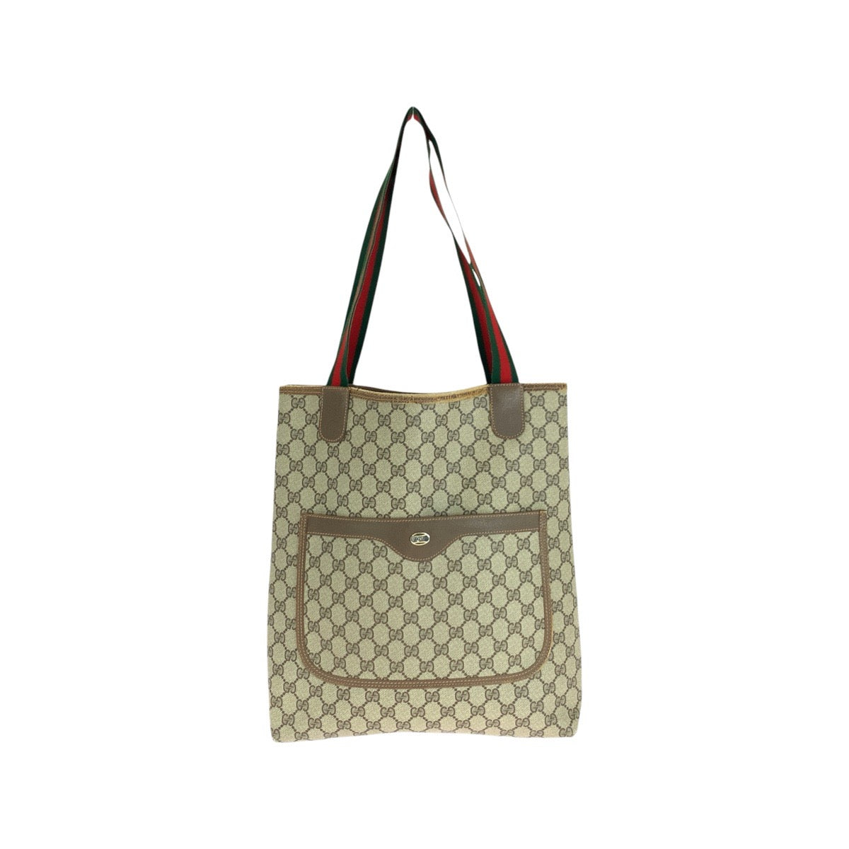 16892
GUCCI グッチ ヴィンテージ オールドグッチ シェリーライン インターロッキング ブラウン茶 ゴールド金具 GGスプリームキャンバス / レザー 62503 トートバッグ ショルダーバッグ  レディース