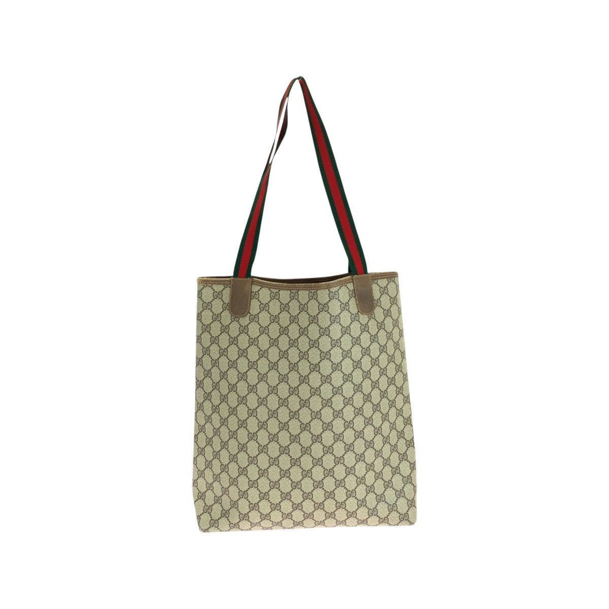 16892
GUCCI グッチ ヴィンテージ オールドグッチ シェリーライン インターロッキング ブラウン茶 ゴールド金具 GGスプリームキャンバス / レザー 62503 トートバッグ ショルダーバッグ  レディース