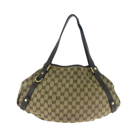 16894
GUCCI グッチ ブラウン ゴールド金具 GGキャンバス 130736 トートバッグ ショルダーバッグ  レディース