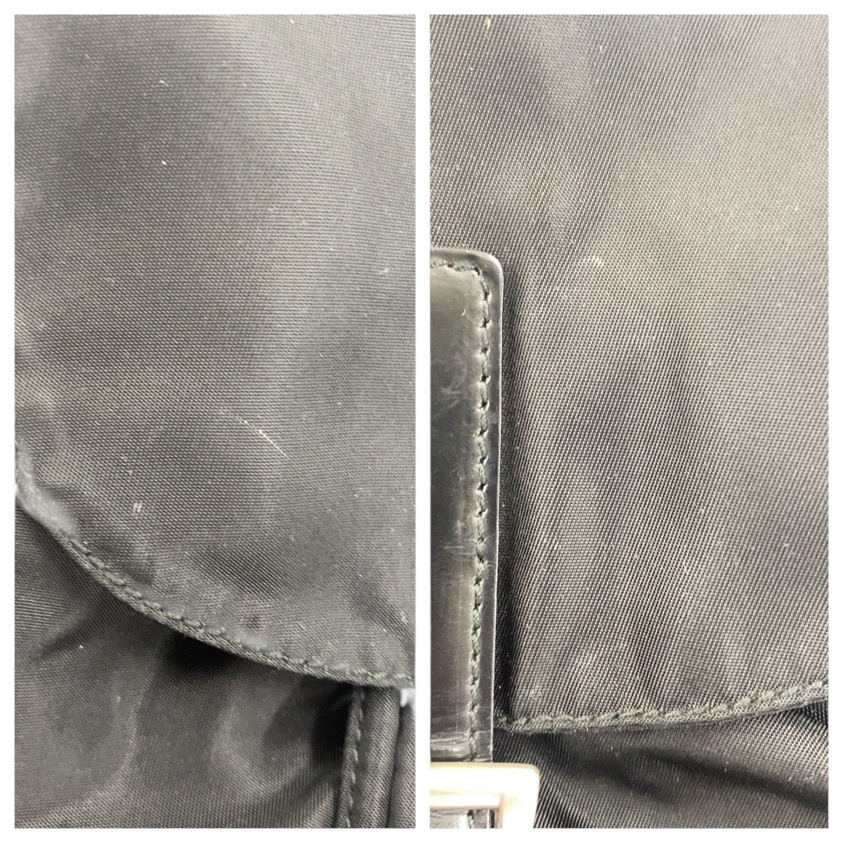 16895
PRADA プラダ テスート 三角ロゴプレート ブラック 黒 シルバー金具 ナイロン バックパック リュック  レディース ABP52