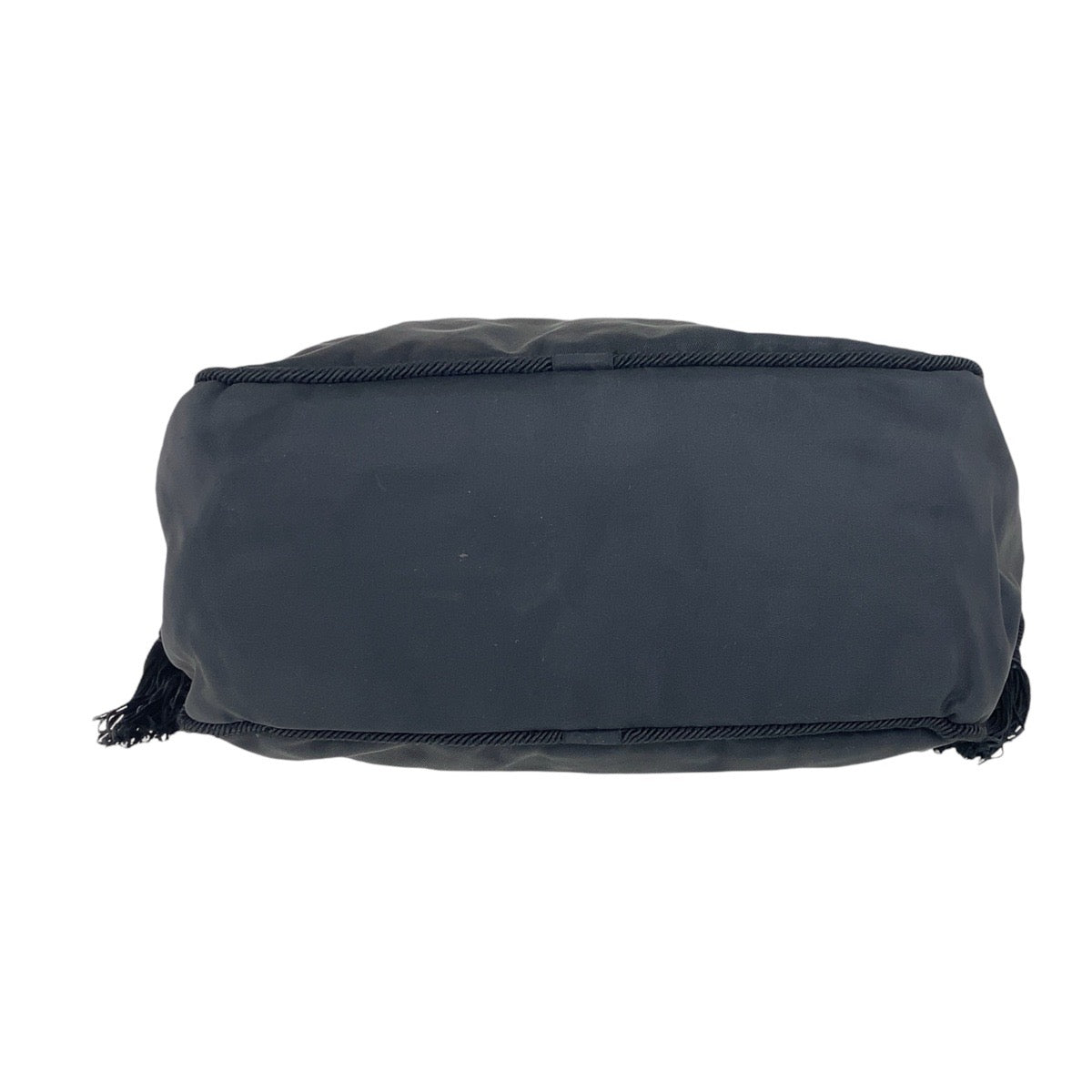 16898
PRADA プラダ ヴィンテージ テスート タッセル ブラック 黒 シルバー金具 ナイロン / ビーズ ハンドバッグ トートバッグ  レディース AB39
