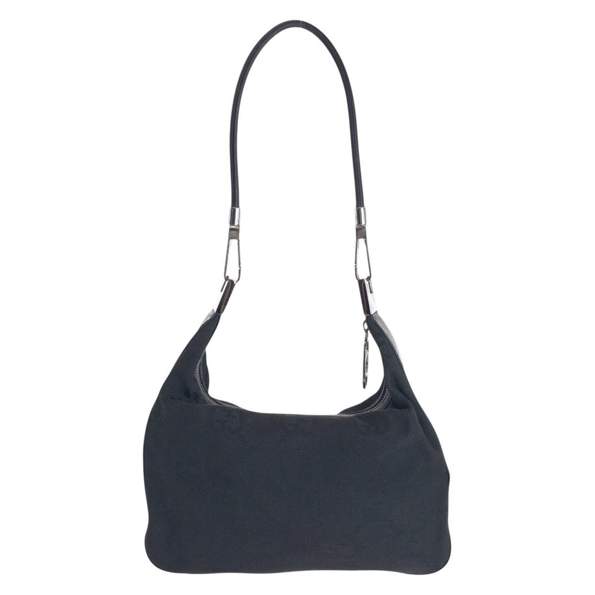 16899
GUCCI グッチ ジャンボGG ブラック 黒 シルバー金具 キャンバス / レザー 001 3821 ショルダーバッグ ホーボー  レディース AB36