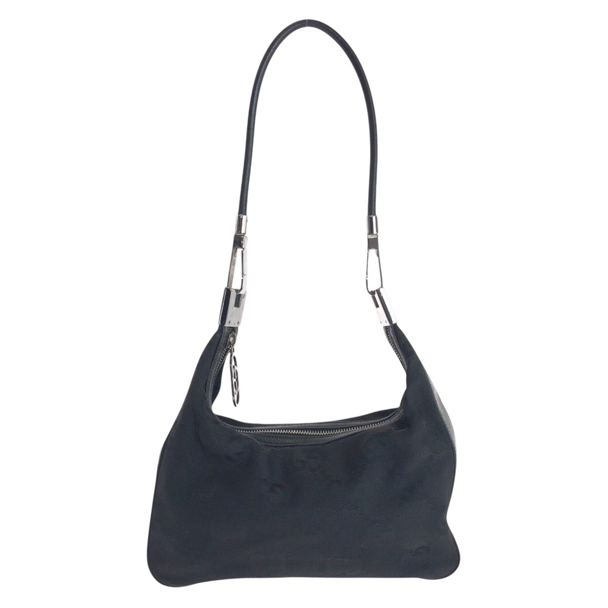 16899
GUCCI グッチ ジャンボGG ブラック 黒 シルバー金具 キャンバス / レザー 001 3821 ショルダーバッグ ホーボー  レディース AB36
