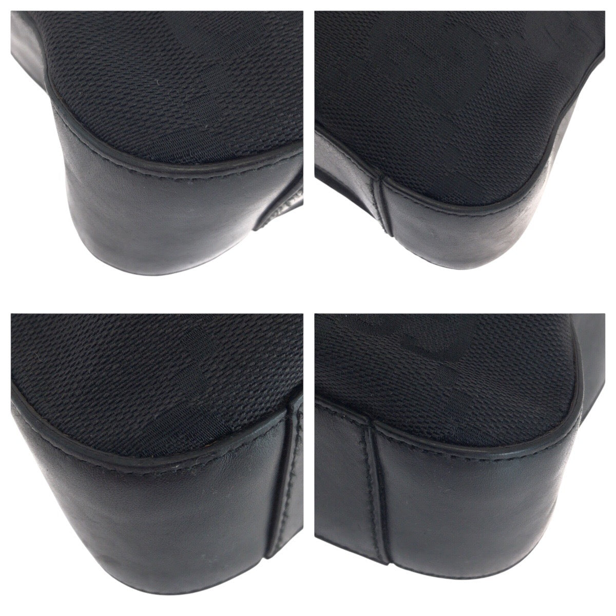 16899
GUCCI グッチ ジャンボGG ブラック 黒 シルバー金具 キャンバス / レザー 001 3821 ショルダーバッグ ホーボー  レディース AB36