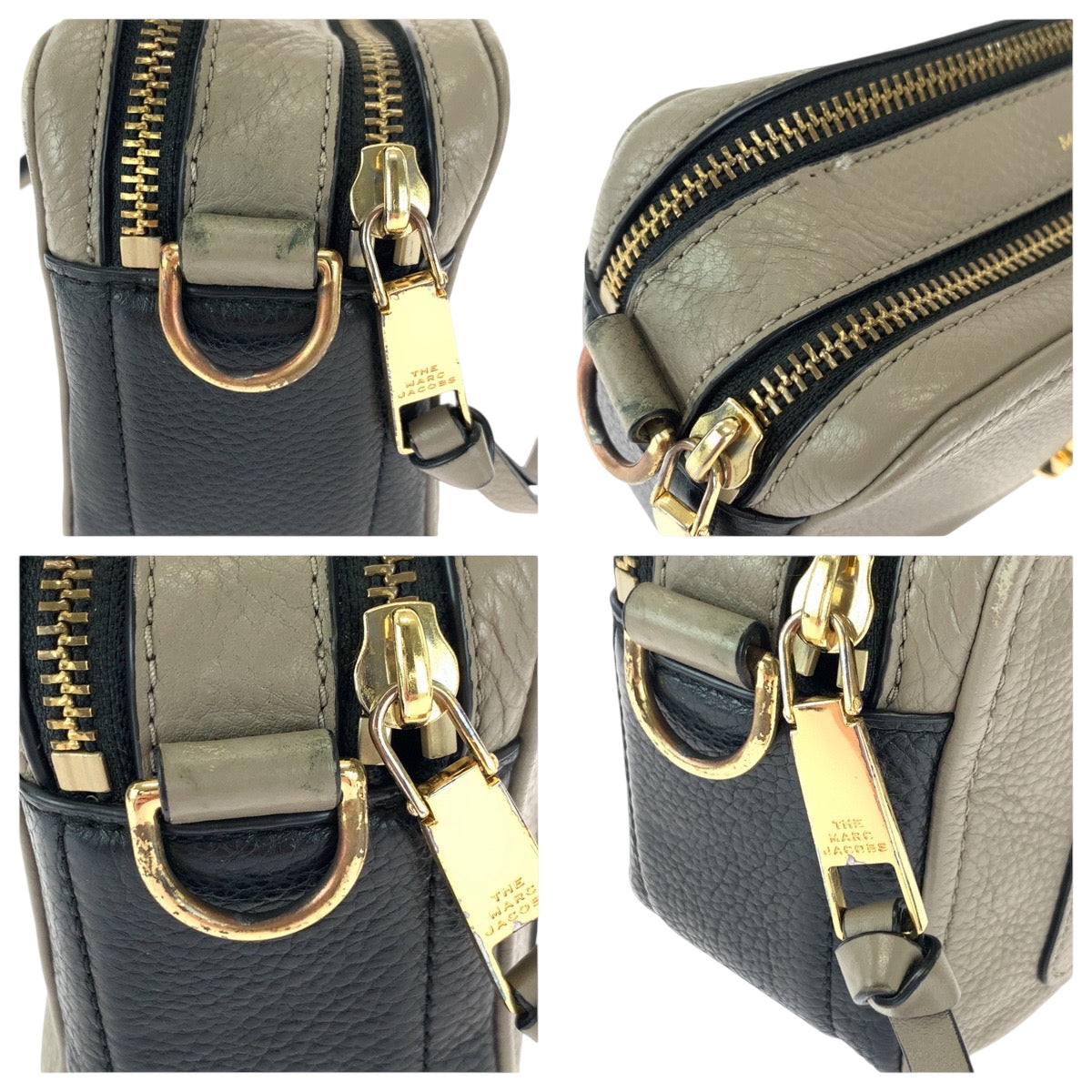 16900
MARC BY MARC JACOBS マークバイマークジェイコブス ベージュ ブラック ゴールド金具 レザー F SE 2250 ショルダーバッグ ポシェット  レディース AB11