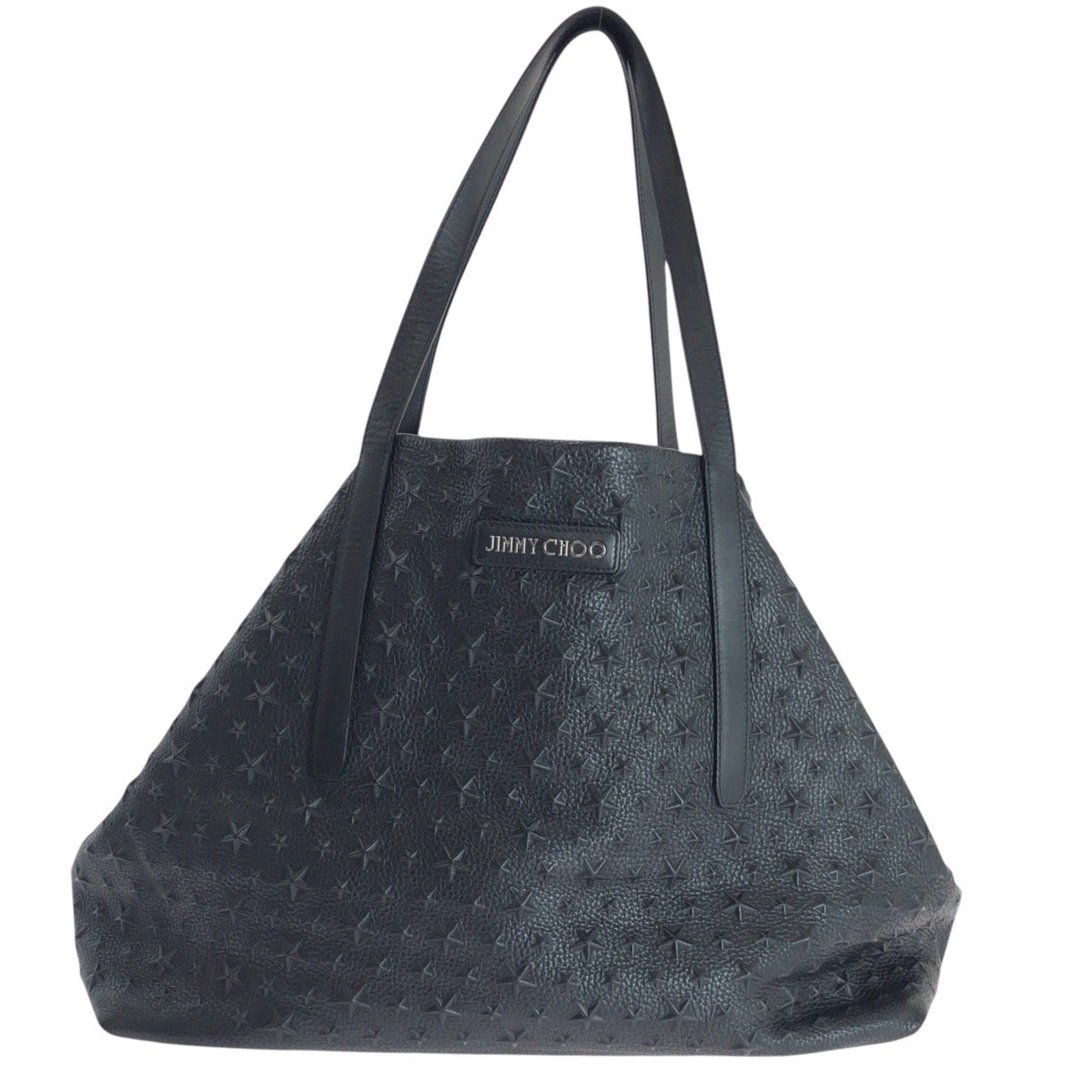 16901
JIMMY CHOO ジミーチュウ スターエンボス ソフィア ブラック 黒 シルバー金具 レザー トートバッグ ショルダーバッグ  メンズ