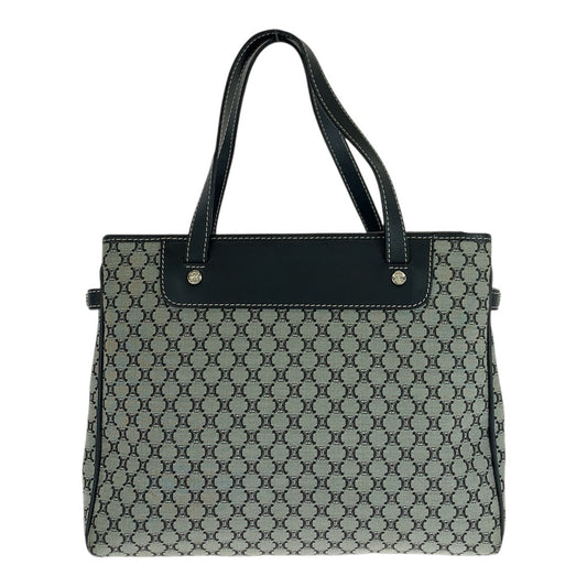 16903
CELINE セリーヌ マカダム グレー ブラック シルバー金具 キャンバス / レザー CE00/24 トートバッグ ハンドバッグ  レディース A39