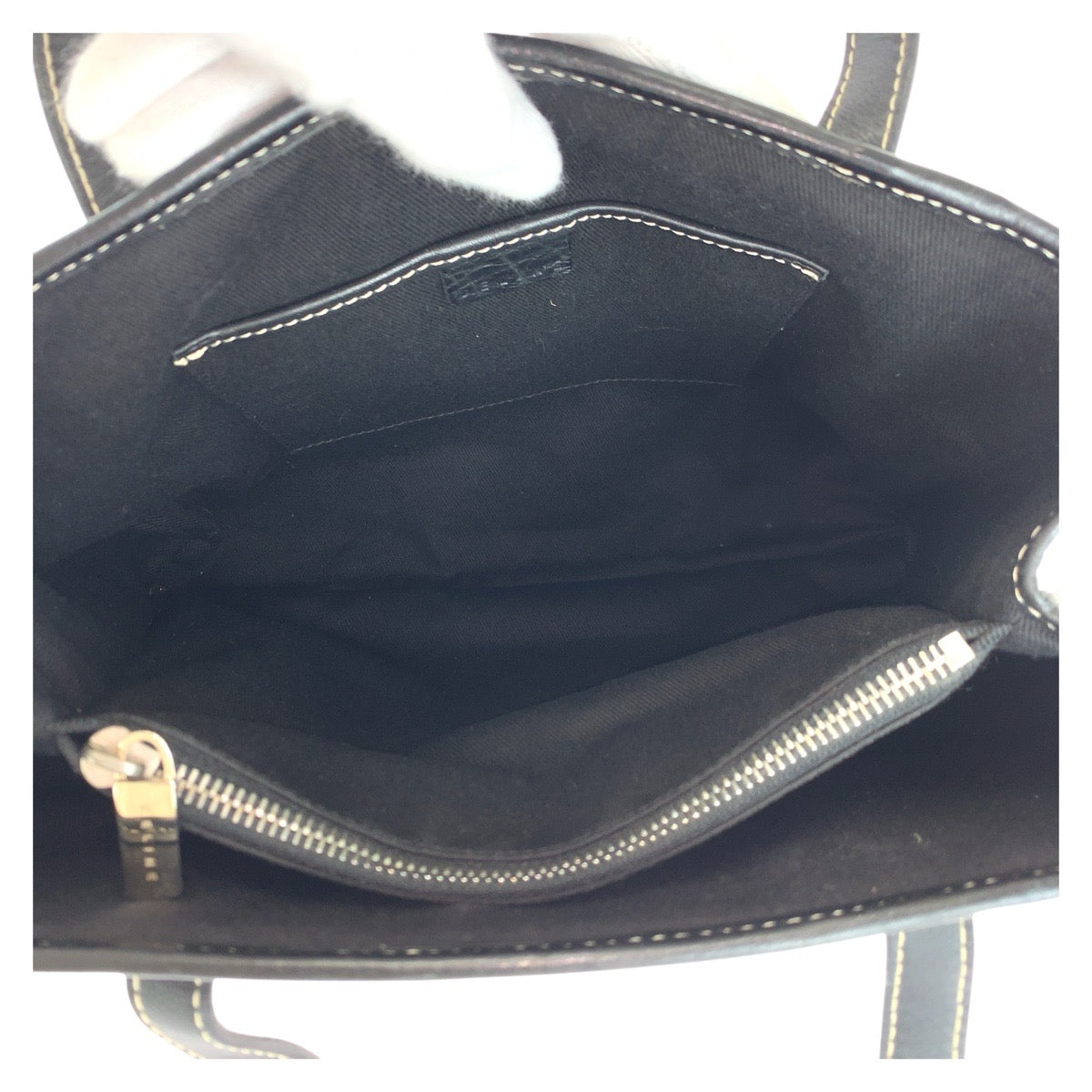 16903
CELINE セリーヌ マカダム グレー ブラック シルバー金具 キャンバス / レザー CE00/24 トートバッグ ハンドバッグ  レディース A39