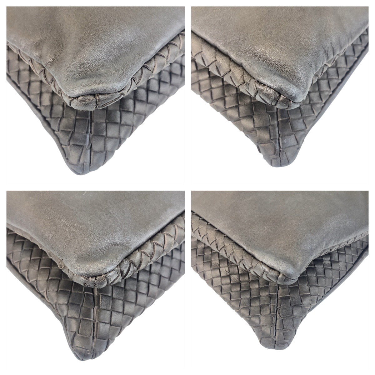 16904
BOTTEGAVENETA ボッテガヴェネタ イントレチャート グレー ブラック 黒 レザー 7692 ショルダーバッグ メッセンジャーバッグ  メンズ ABP56
