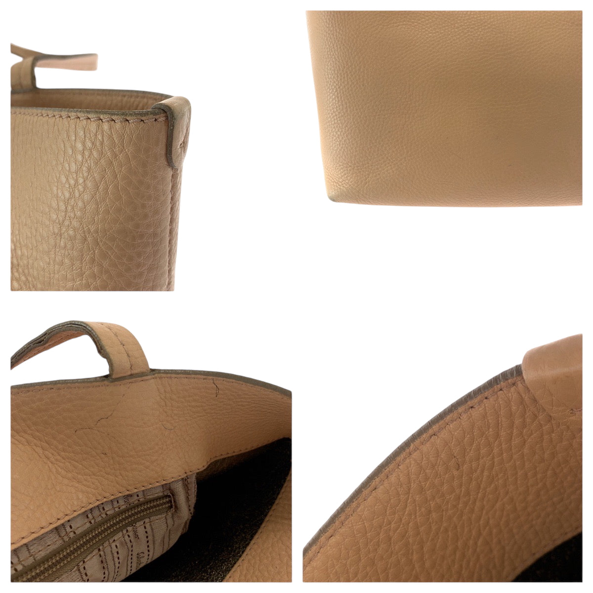 16907
Salvatore Ferragamo サルヴァトーレフェラガモ ガンチーニ ベージュ ゴールド金具 レザー トートバッグ ハンドバッグ  レディース AB9