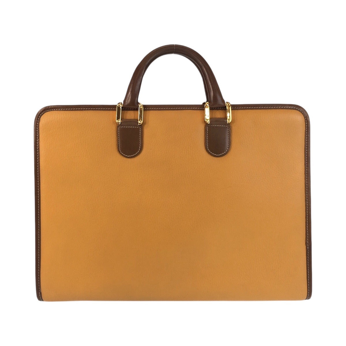 16909
LOEWE ロエベ ヴィンテージ アナグラム キャメル ブラウン ゴールド金具 レザー ビジネスバッグ ブリーフケース  メンズ ABP48