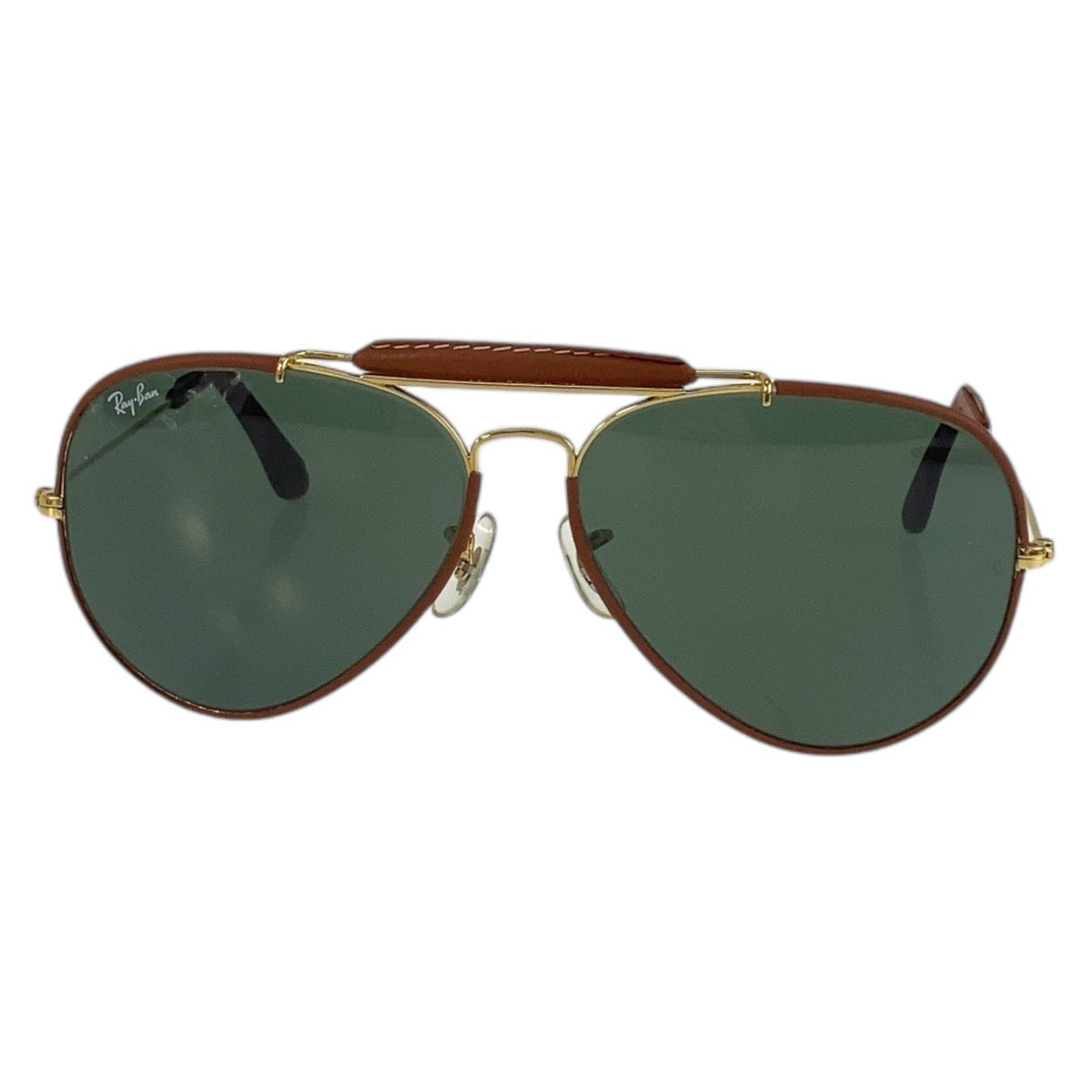 16917
Ray-Ban レイバン ヴィンテージ ボシュロム アビエーター ブラウン ゴールド金具 レザー / メタル 62◻︎14 サングラス ティアドロップ  メンズ
