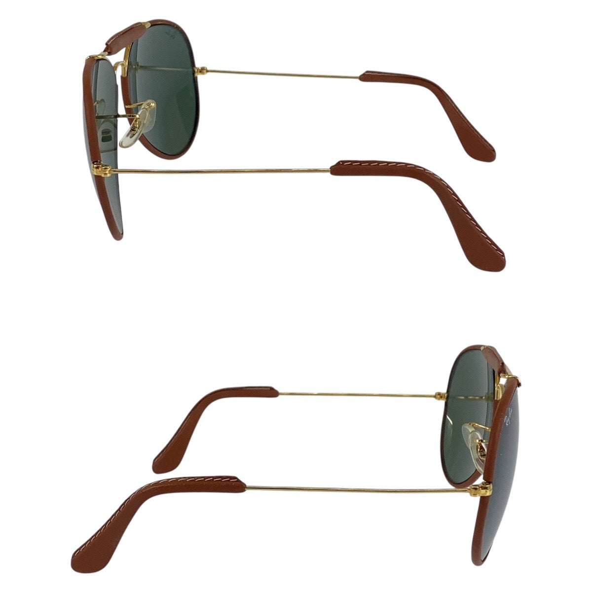 16917
Ray-Ban レイバン ヴィンテージ ボシュロム アビエーター ブラウン ゴールド金具 レザー / メタル 62◻︎14 サングラス ティアドロップ  メンズ